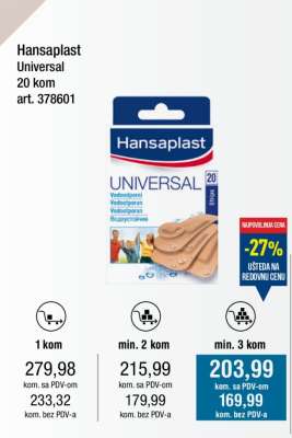 Hansaplast Universal 20 kom