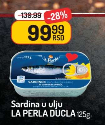 Sardina u ulju LA PERLA DUCLA 125g