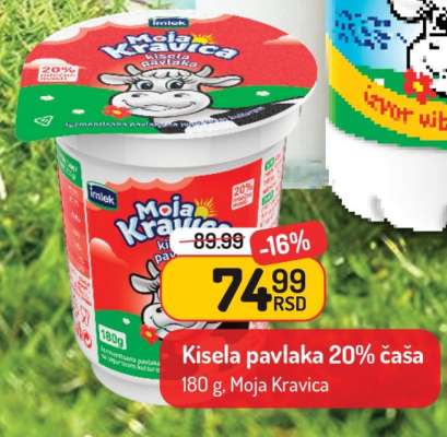 Kisela pavlaka 20% čaša