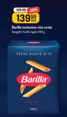 Barilla testenine više vrsta