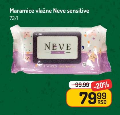 Maramice vlažne Neve sensitive