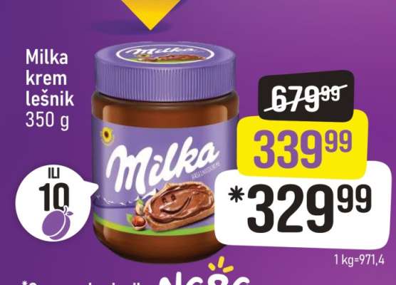 MILKA krem lešnik 350 g