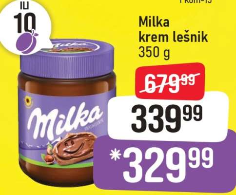 MILKA krem lešnik 350 g