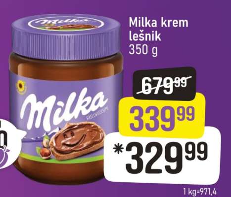 MILKA KREM lešnik