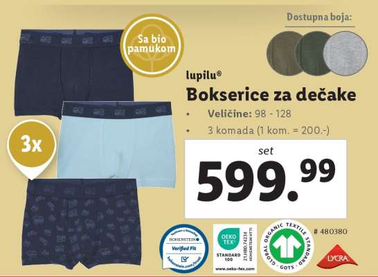 Bokserice za dečake