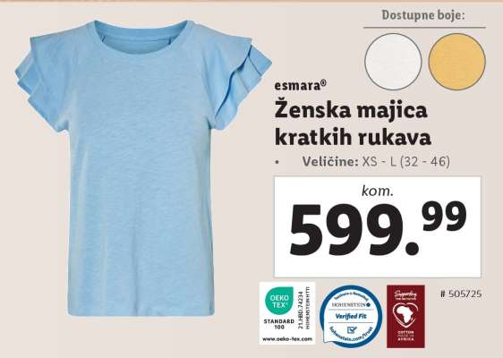 Ženska majica kratkih rukava