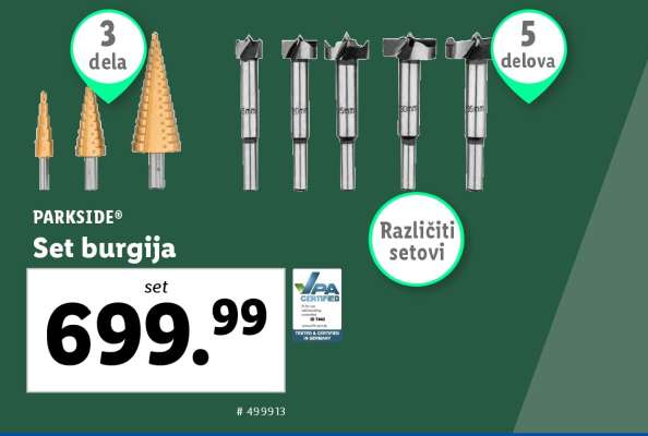 Set burgija