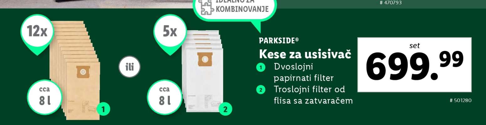 PARKSIDE Kese za usisivač
