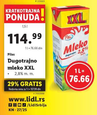 Pilos Dugotrajno mleko XXL