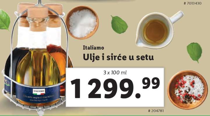Ulje i sirće u setu