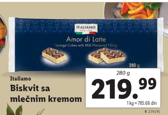Biskvit sa mlečnim kremom