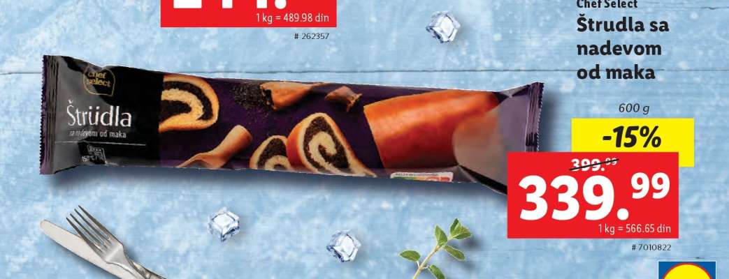 Chef Select Štrudla sa nadevom od maka