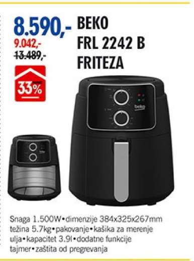 BEKO FRL 2242 B FRITEZA
