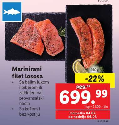 Marinirani filet lososa