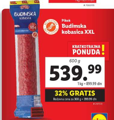 Pikok Budimska kobasica XXL