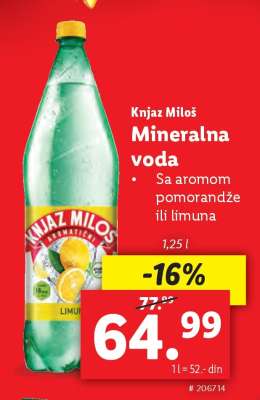 Knjaz Miloš Mineralna voda