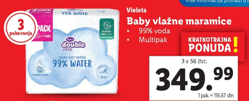 Violeta Baby vlažne maramice