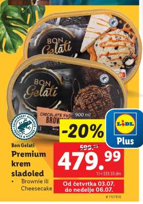 Bon Gelati Premium krem sladoled