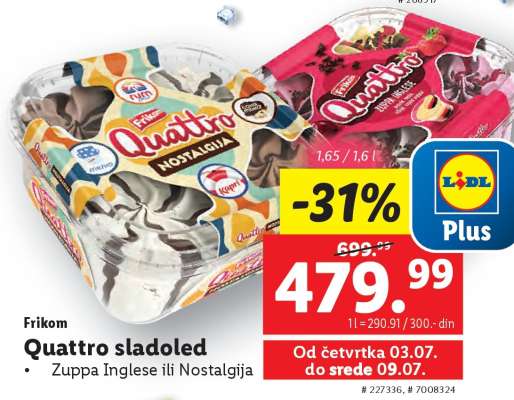 Frikom Quattro sladoled