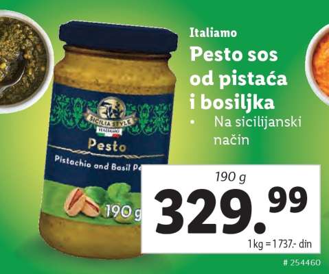 Pesto sos od pistaća i bosiljka
