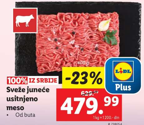 Sveže juneće usitnjeno meso