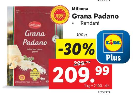 Milbona Grana Padano Rendani