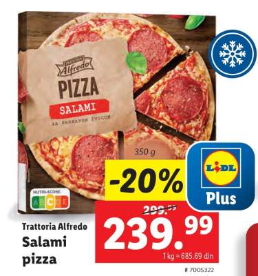 Trattoria Alfredo Salami pizza