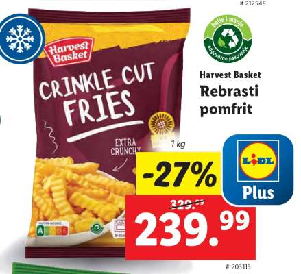 Harvest Basket Crinkle Cut Fries