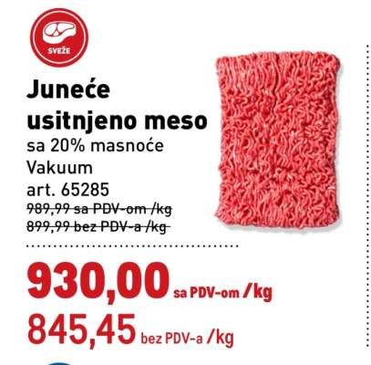 JUNEĆE USITNJENO MESO
