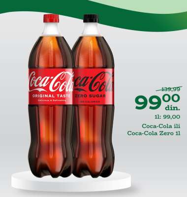 Coca-Cola ili Coca-Cola Zero 1l