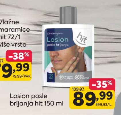Losion posle brijanja hit 150 ml
