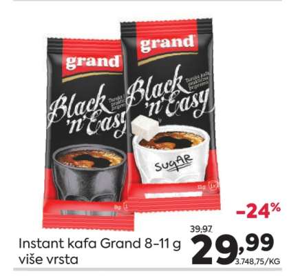 Instant kafa Grand 8-11 g više vrsta