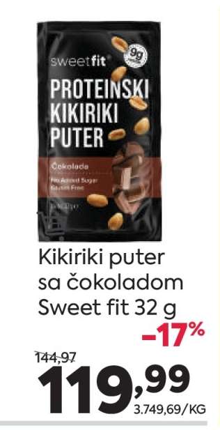 Kikiriki puter sa čokoladom Sweet fit 32 g