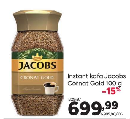 Instant kafa Jacobs Cornat Gold 100 g