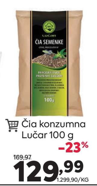 Čia konzumna Lučar 100 g