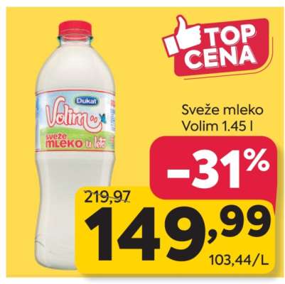 Sveže mleko Volim 1.45 l
