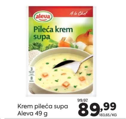 Krem pileća supa Aleva 49 g