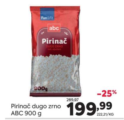 Pirinač dugo zrno ABC 900 g