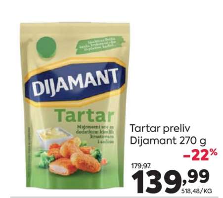 Tartar preliv Dijamant 270 g