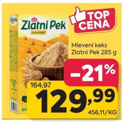Mleveni keks Zlatni Pek 285 g