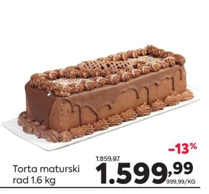 Torta maturski rad 1,6 kg