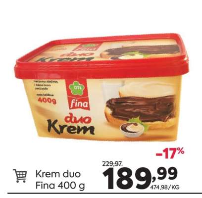 Krem duo Fina 400 g