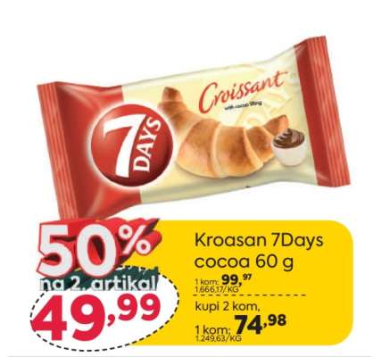 Kroasan 7Days cocoa 60 g