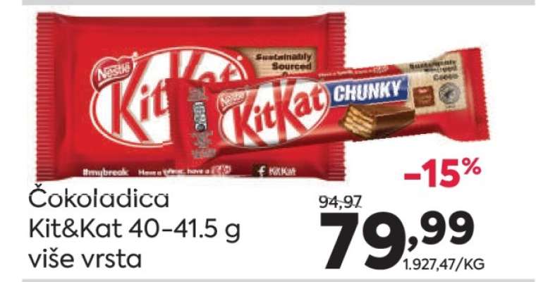 Čokoladica Kit&Kat 40-41.5 g više vrsta