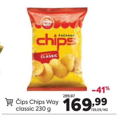 Čips Chips Way classic 230 g