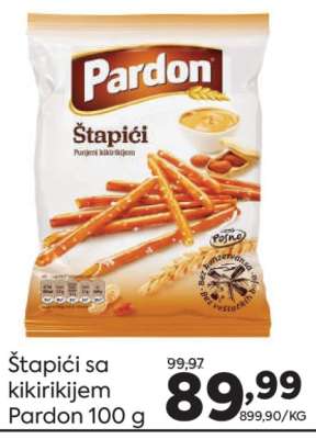 Štapići sa kikirikijem Pardon 100 g