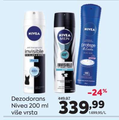 Dezodorans Nivea 200 ml više vrsta