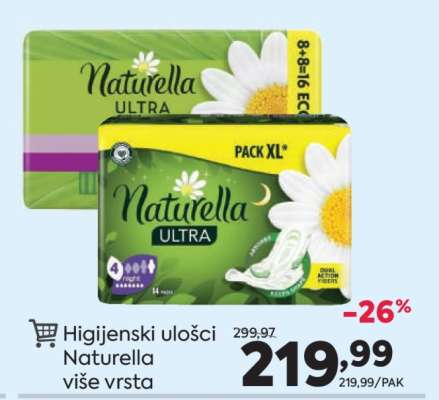 Higijenski ulošci Naturella više vrsta