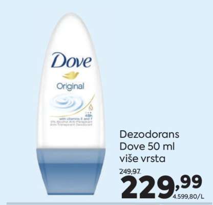 Dezodorans Dove 50 ml više vrsta