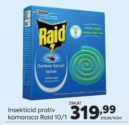 Insekticid protiv komaraca Raid 10/1